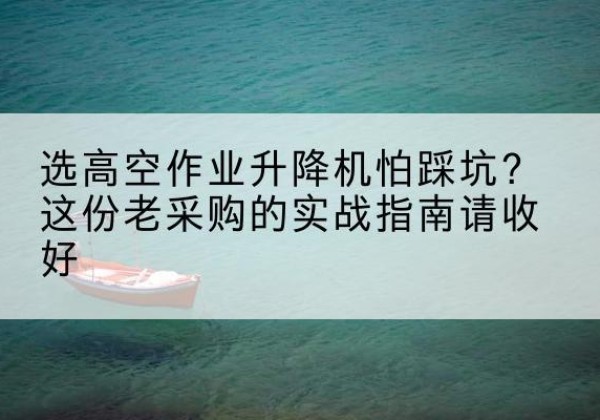 博白高空作业升降机厂家推荐-选高空作业升降机怕踩坑？这份老采购的实战指南请收好