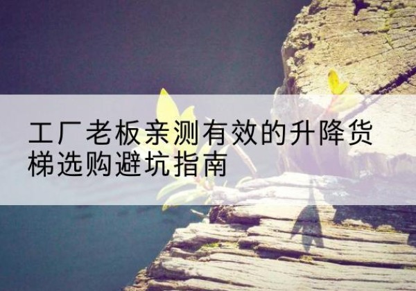 博白升降货梯怎么选-工厂老板亲测有效的升降货梯选购避坑指南